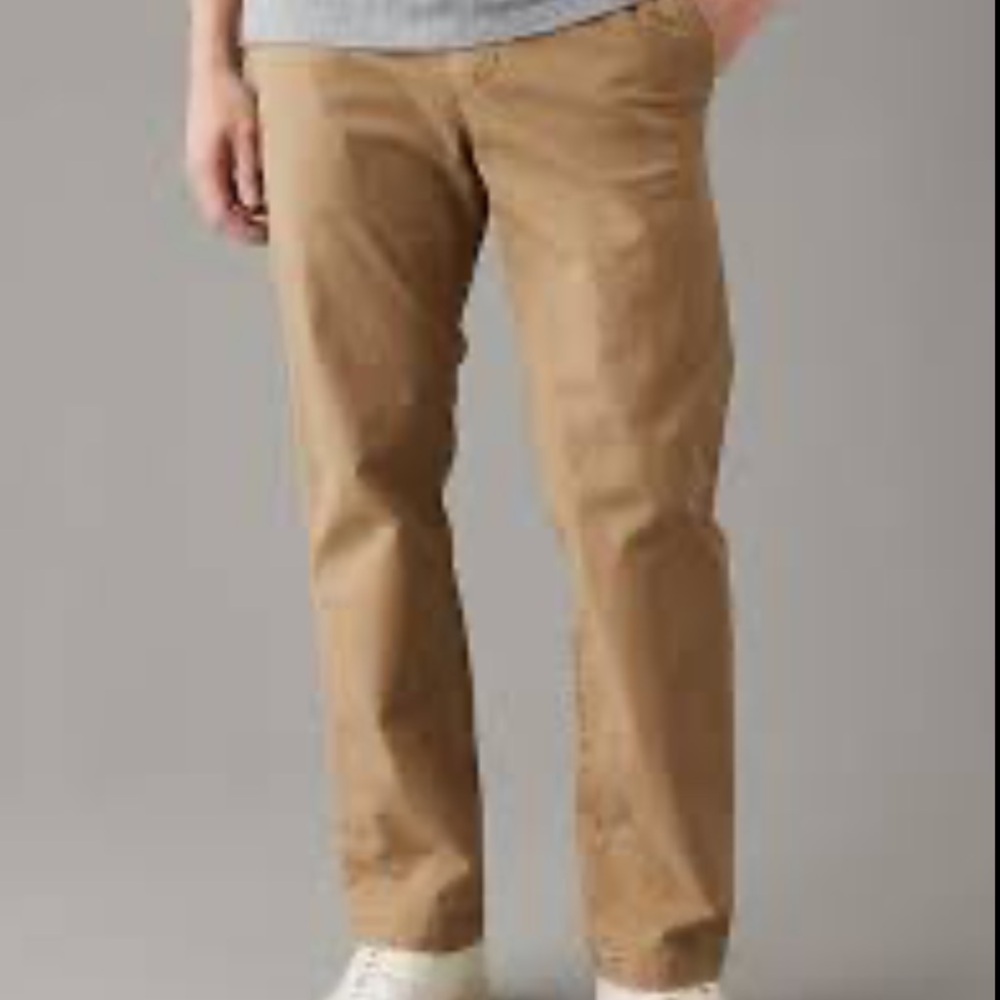 Tan Khaki Casual Dress Pants Slacks Old Navy Slim Fit Stretch Size 31